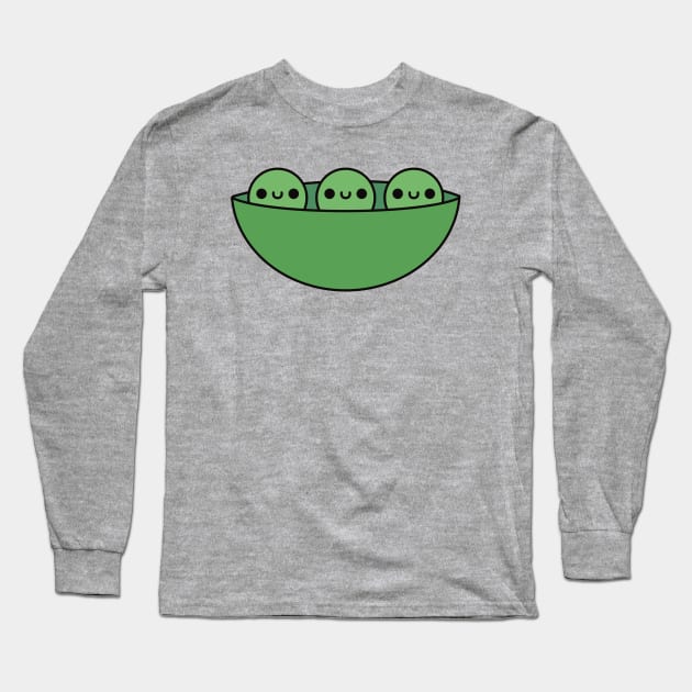 Cute Kawaii Peas In A Pod Long Sleeve T-Shirt by KawaiiByDice